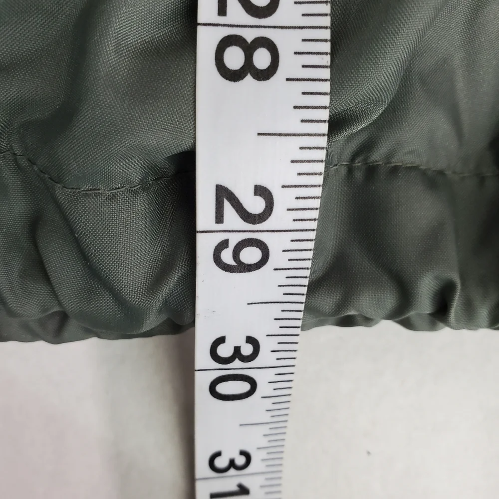 Lands End Mens Nylon Jacket Coat Softshell Outdoor Green Rain Windbreaker SZ XL